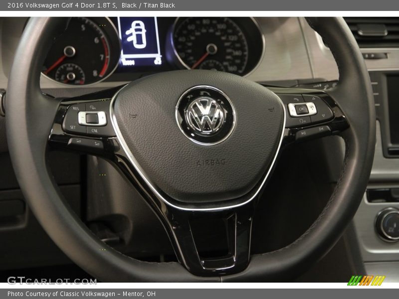 Black / Titan Black 2016 Volkswagen Golf 4 Door 1.8T S