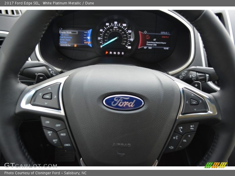 White Platinum Metallic / Dune 2017 Ford Edge SEL