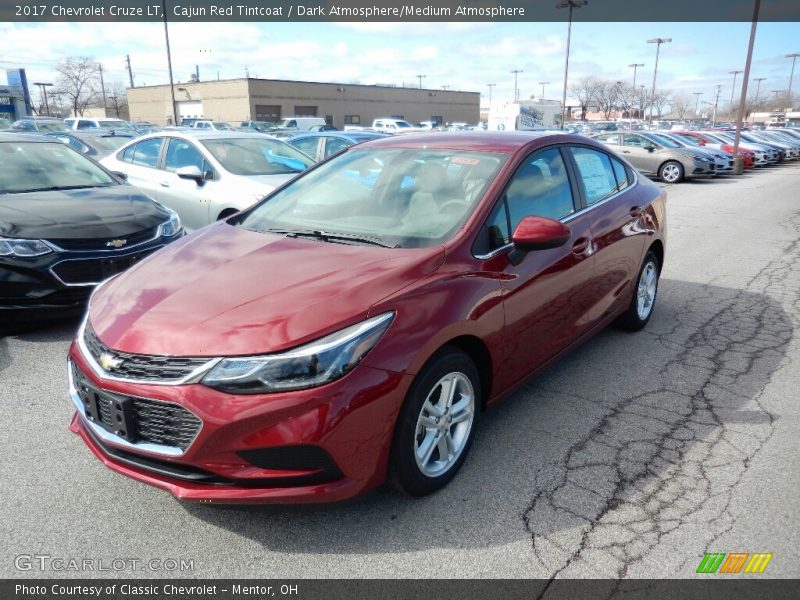 Cajun Red Tintcoat / Dark Atmosphere/Medium Atmosphere 2017 Chevrolet Cruze LT