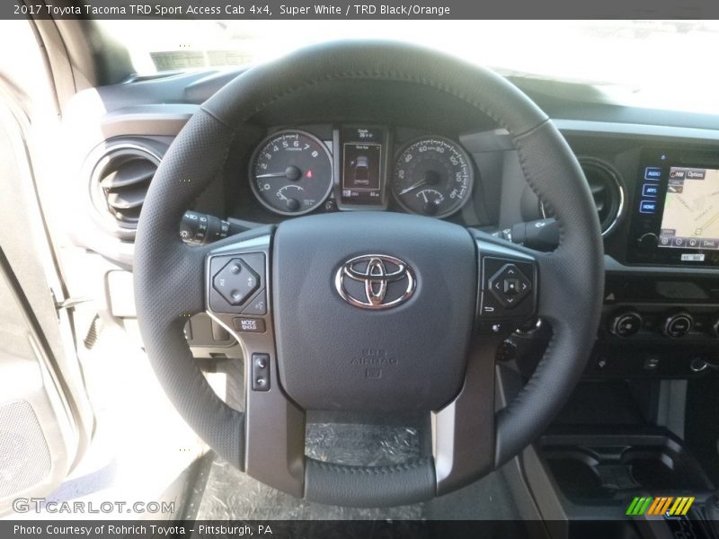Super White / TRD Black/Orange 2017 Toyota Tacoma TRD Sport Access Cab 4x4
