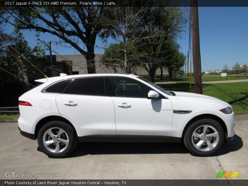 Polaris White / Latte 2017 Jaguar F-PACE 35t AWD Premium