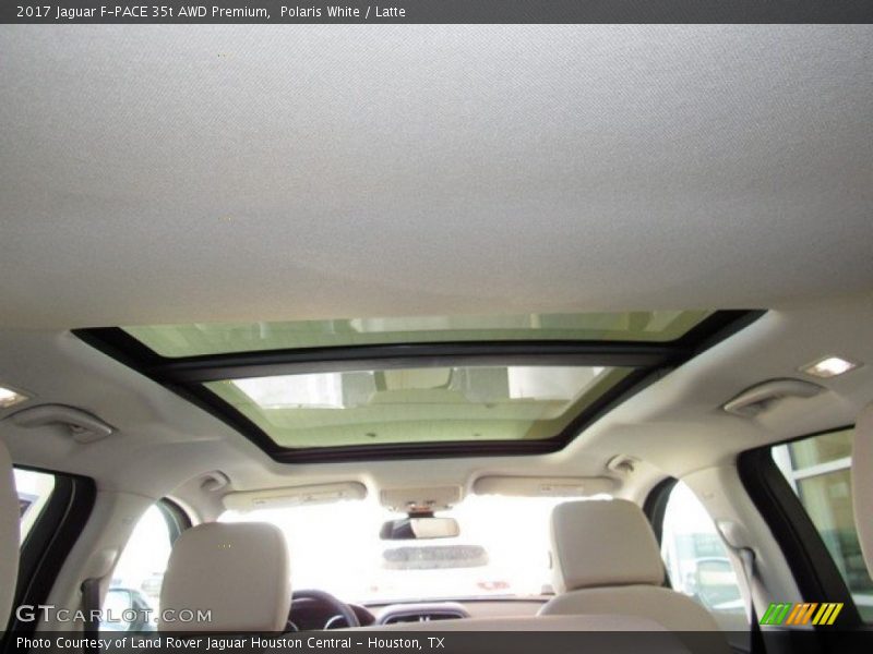 Polaris White / Latte 2017 Jaguar F-PACE 35t AWD Premium