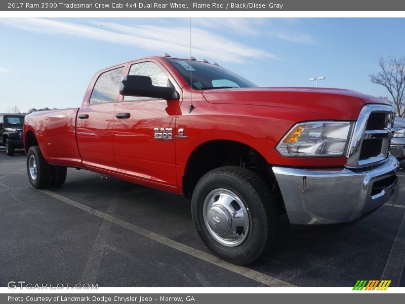 Flame Red / Black/Diesel Gray 2017 Ram 3500 Tradesman Crew Cab 4x4 Dual Rear Wheel