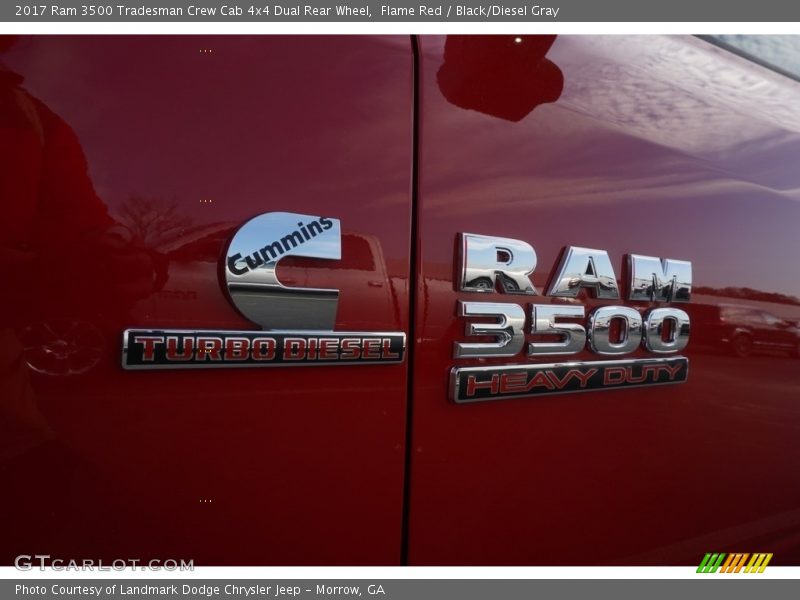 Flame Red / Black/Diesel Gray 2017 Ram 3500 Tradesman Crew Cab 4x4 Dual Rear Wheel