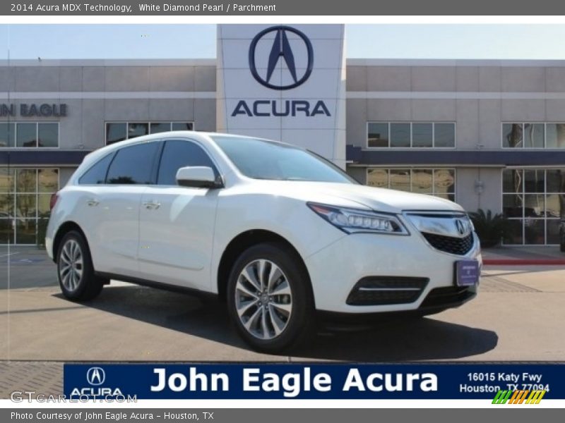 White Diamond Pearl / Parchment 2014 Acura MDX Technology