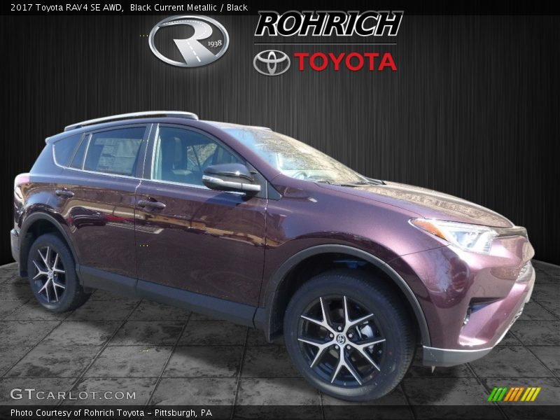 Black Current Metallic / Black 2017 Toyota RAV4 SE AWD