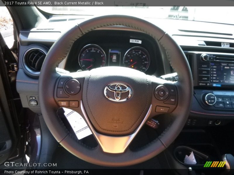 Black Current Metallic / Black 2017 Toyota RAV4 SE AWD