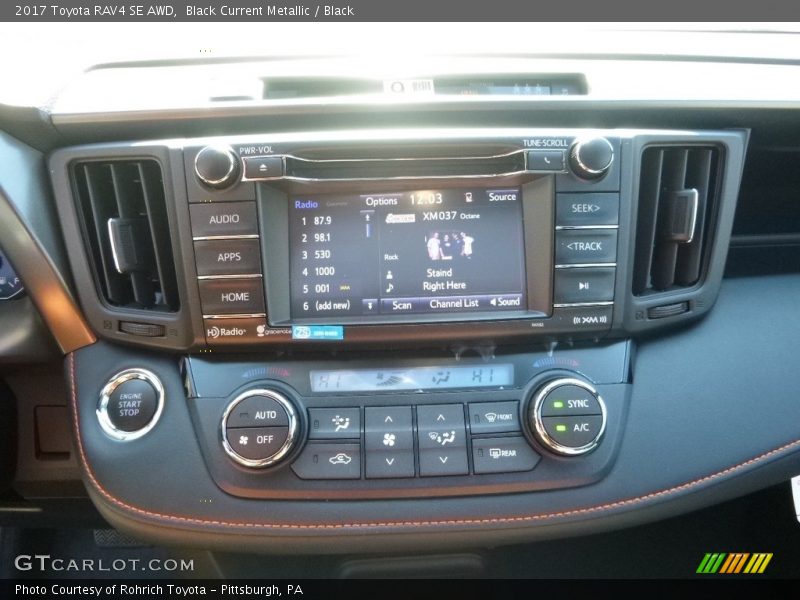 Black Current Metallic / Black 2017 Toyota RAV4 SE AWD