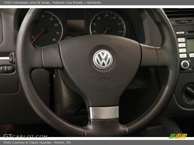 Platinum Gray Metallic / Anthracite 2009 Volkswagen Jetta SE Sedan