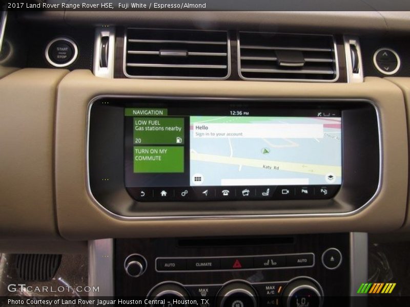 Controls of 2017 Range Rover HSE