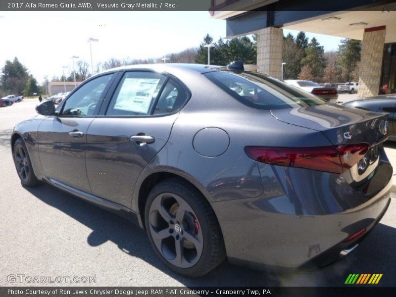 Vesuvio Gray Metallic / Red 2017 Alfa Romeo Giulia AWD