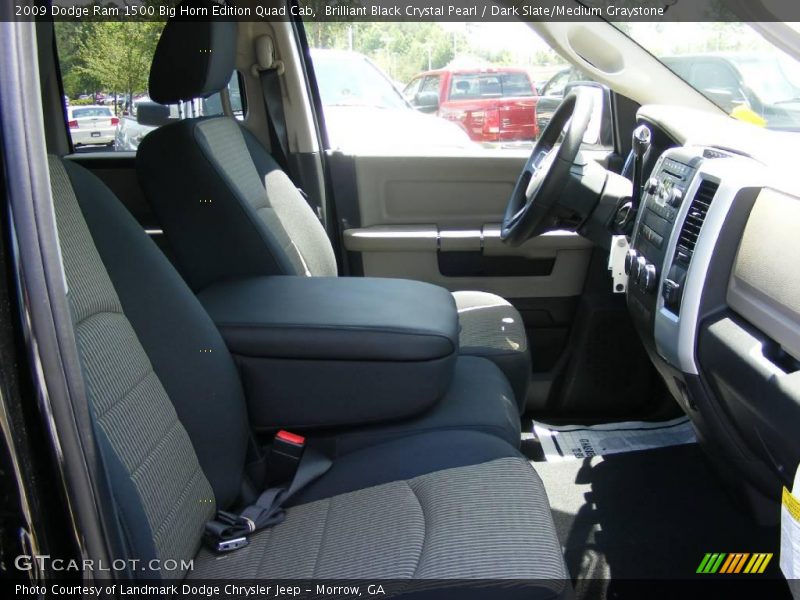 Brilliant Black Crystal Pearl / Dark Slate/Medium Graystone 2009 Dodge Ram 1500 Big Horn Edition Quad Cab