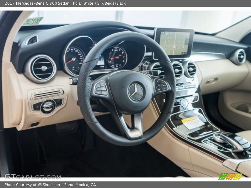 Polar White / Silk Beige/Black 2017 Mercedes-Benz C 300 Sedan