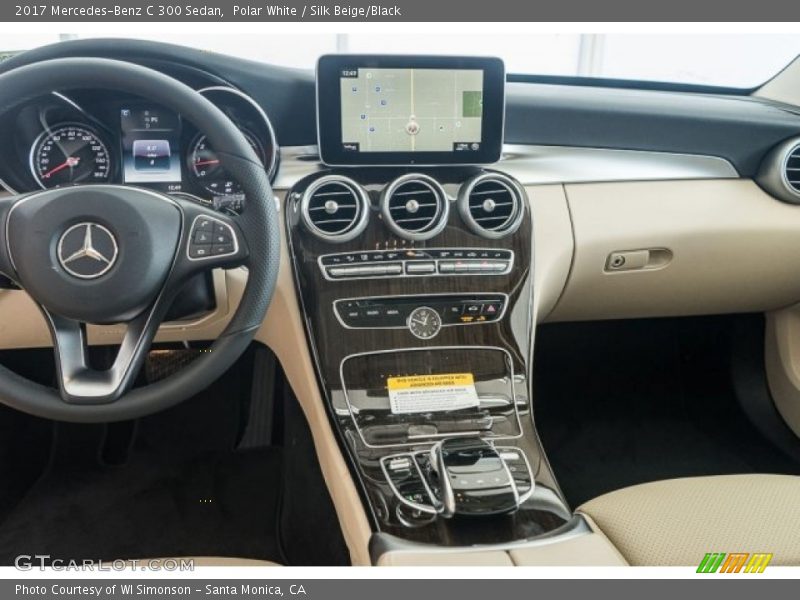 Polar White / Silk Beige/Black 2017 Mercedes-Benz C 300 Sedan