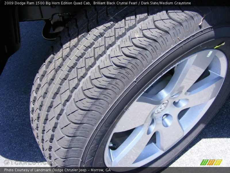 Brilliant Black Crystal Pearl / Dark Slate/Medium Graystone 2009 Dodge Ram 1500 Big Horn Edition Quad Cab