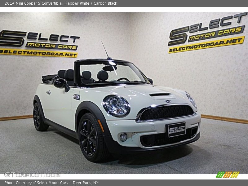 Pepper White / Carbon Black 2014 Mini Cooper S Convertible