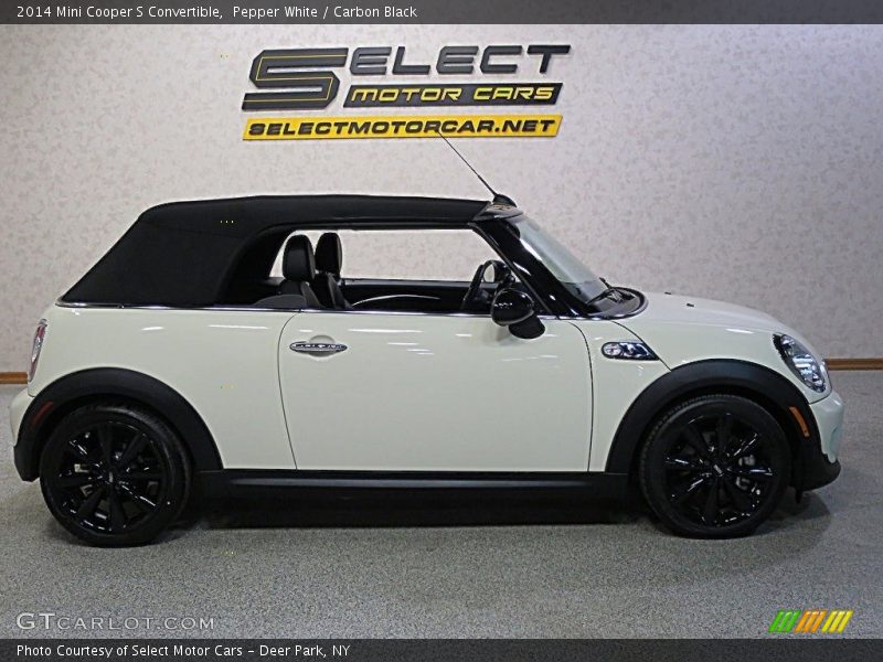 Pepper White / Carbon Black 2014 Mini Cooper S Convertible