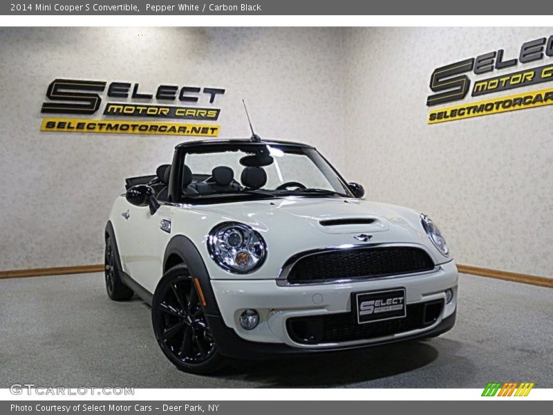 Pepper White / Carbon Black 2014 Mini Cooper S Convertible