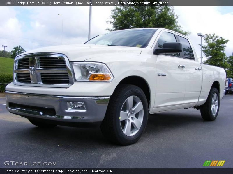 Stone White / Dark Slate/Medium Graystone 2009 Dodge Ram 1500 Big Horn Edition Quad Cab