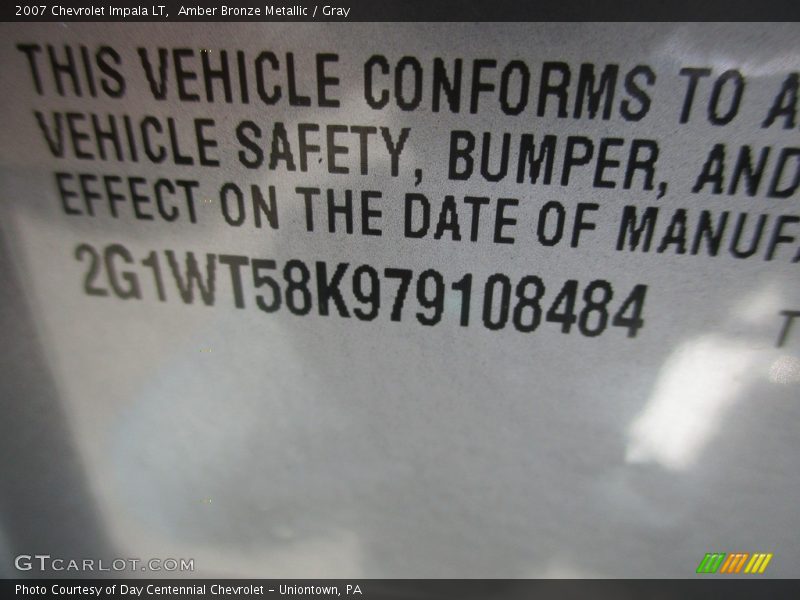 Amber Bronze Metallic / Gray 2007 Chevrolet Impala LT