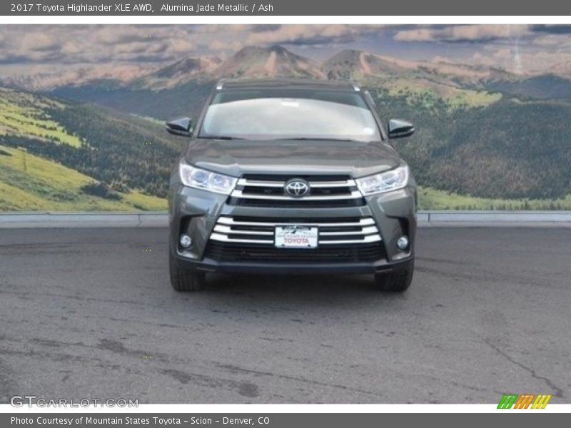 Alumina Jade Metallic / Ash 2017 Toyota Highlander XLE AWD