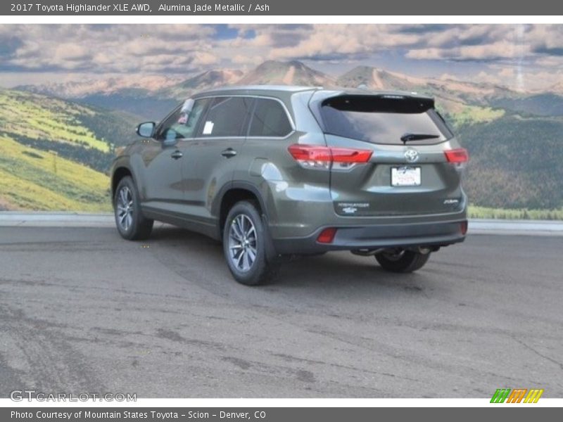 Alumina Jade Metallic / Ash 2017 Toyota Highlander XLE AWD