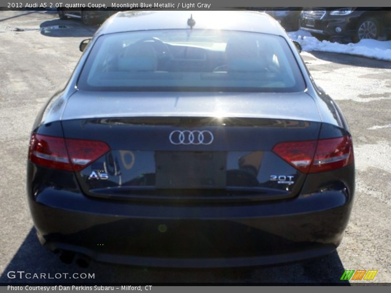 Moonlight Blue Metallic / Light Gray 2012 Audi A5 2.0T quattro Coupe