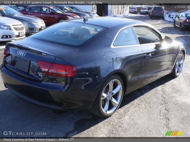 Moonlight Blue Metallic / Light Gray 2012 Audi A5 2.0T quattro Coupe