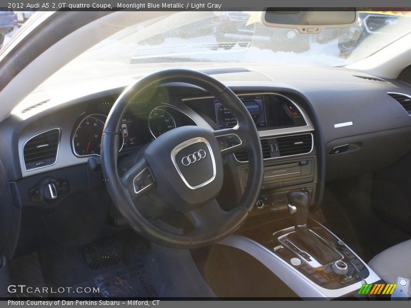 Moonlight Blue Metallic / Light Gray 2012 Audi A5 2.0T quattro Coupe