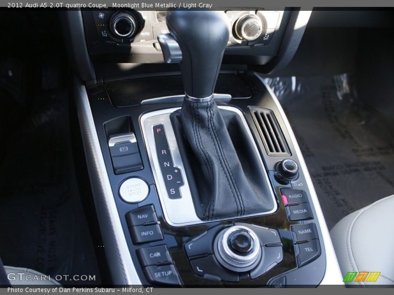 Moonlight Blue Metallic / Light Gray 2012 Audi A5 2.0T quattro Coupe