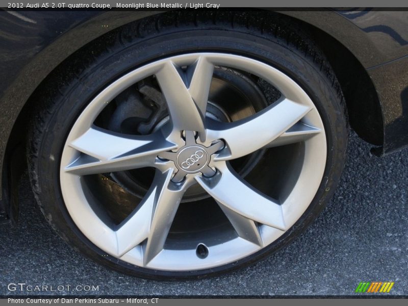 Moonlight Blue Metallic / Light Gray 2012 Audi A5 2.0T quattro Coupe