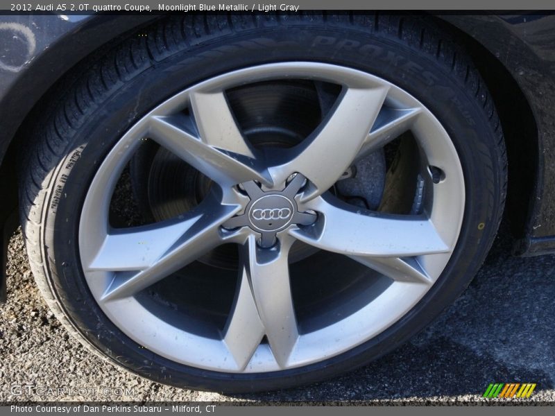Moonlight Blue Metallic / Light Gray 2012 Audi A5 2.0T quattro Coupe