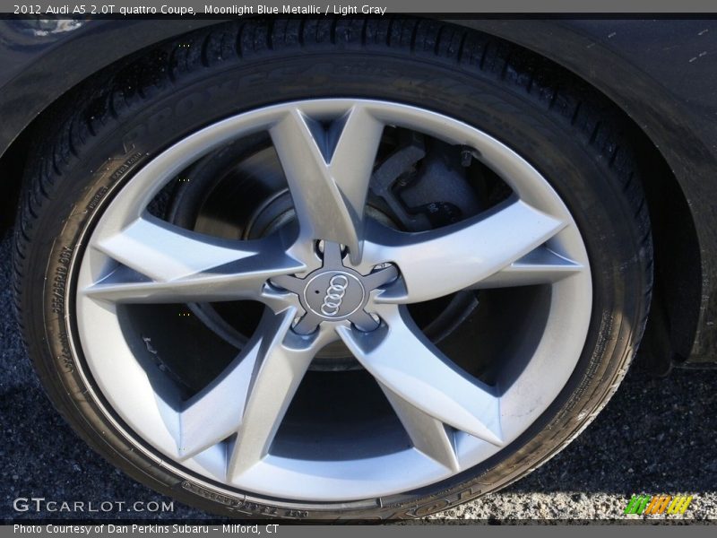 Moonlight Blue Metallic / Light Gray 2012 Audi A5 2.0T quattro Coupe