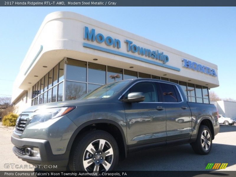 Modern Steel Metallic / Gray 2017 Honda Ridgeline RTL-T AWD