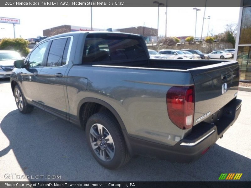 Modern Steel Metallic / Gray 2017 Honda Ridgeline RTL-T AWD