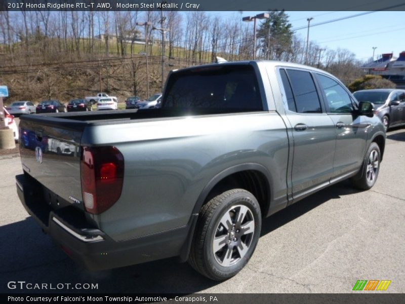 Modern Steel Metallic / Gray 2017 Honda Ridgeline RTL-T AWD