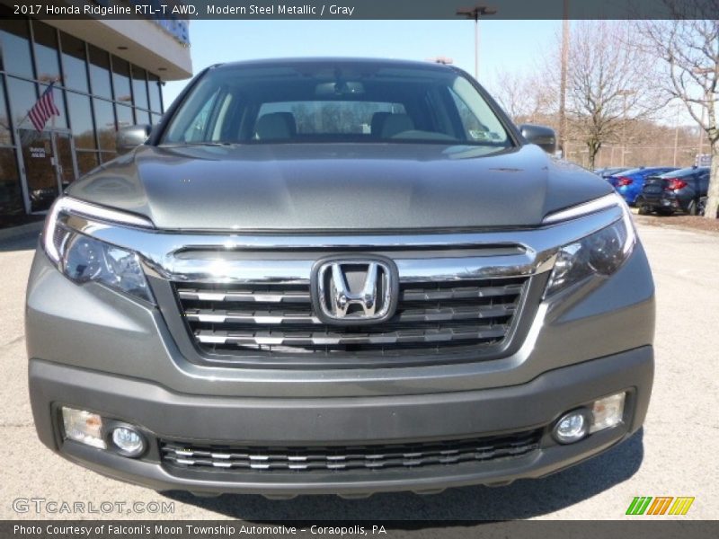 Modern Steel Metallic / Gray 2017 Honda Ridgeline RTL-T AWD