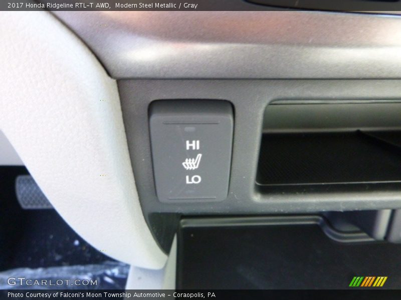 Modern Steel Metallic / Gray 2017 Honda Ridgeline RTL-T AWD