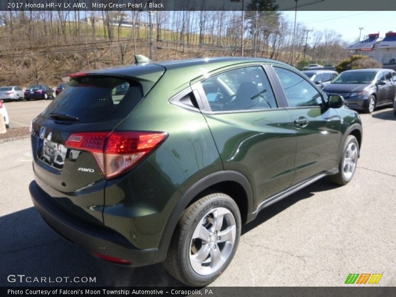 Misty Green Pearl / Black 2017 Honda HR-V LX AWD