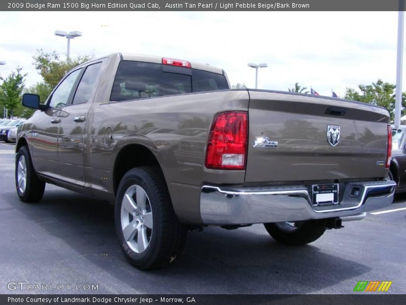 Austin Tan Pearl / Light Pebble Beige/Bark Brown 2009 Dodge Ram 1500 Big Horn Edition Quad Cab