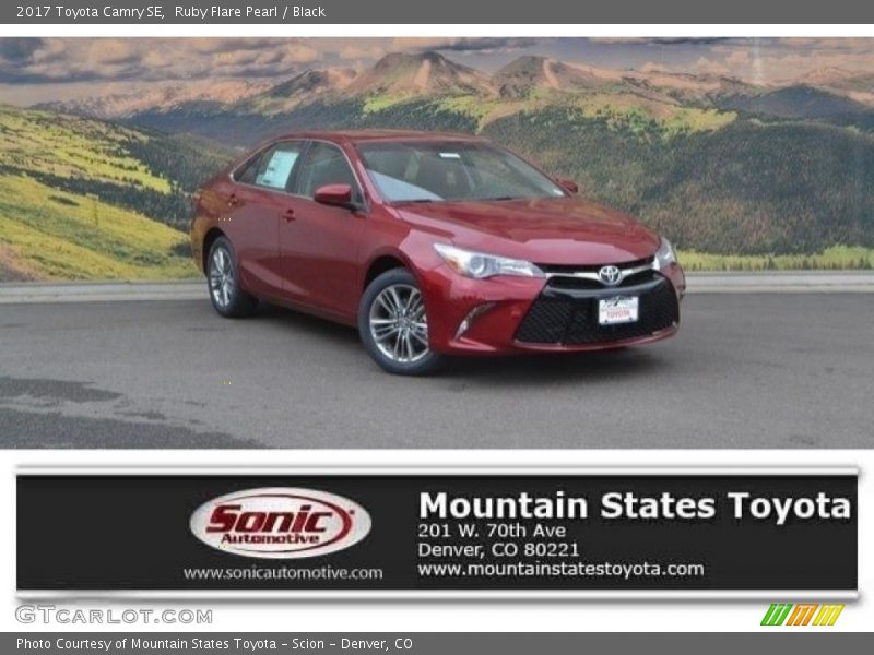 Ruby Flare Pearl / Black 2017 Toyota Camry SE