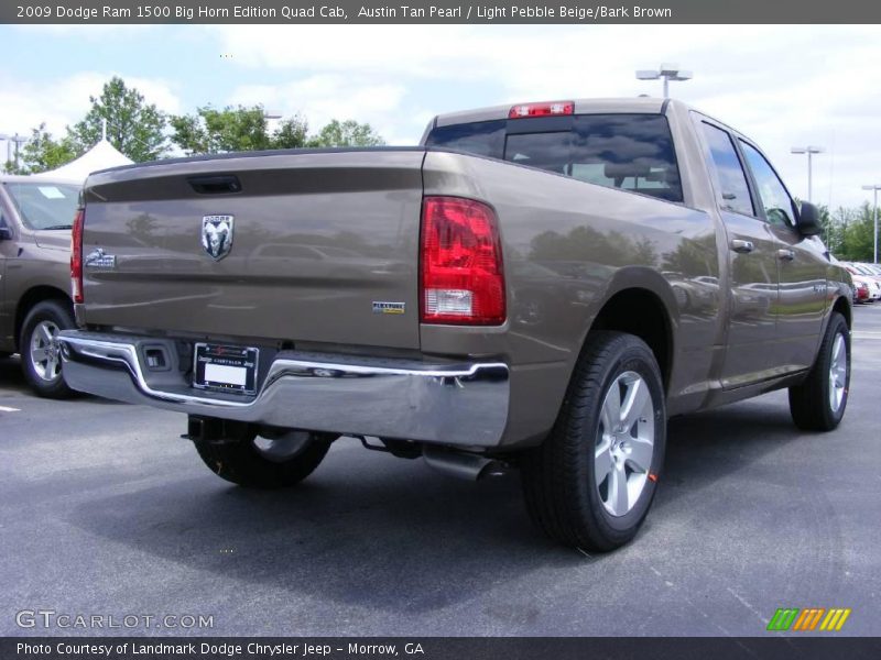 Austin Tan Pearl / Light Pebble Beige/Bark Brown 2009 Dodge Ram 1500 Big Horn Edition Quad Cab