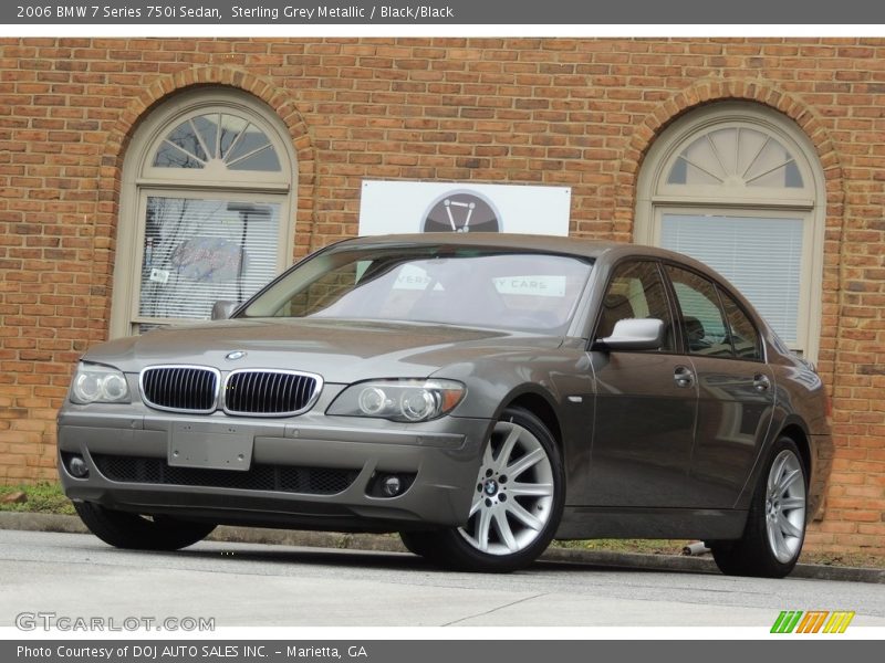 Sterling Grey Metallic / Black/Black 2006 BMW 7 Series 750i Sedan