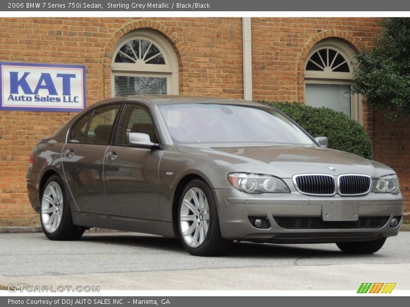 Sterling Grey Metallic / Black/Black 2006 BMW 7 Series 750i Sedan
