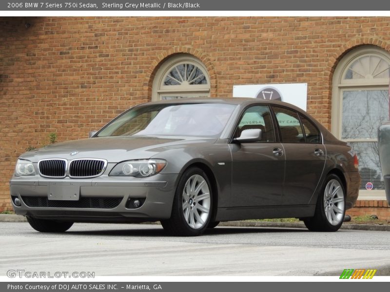 Sterling Grey Metallic / Black/Black 2006 BMW 7 Series 750i Sedan