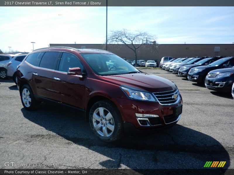 Siren Red Tintcoat / Ebony 2017 Chevrolet Traverse LT