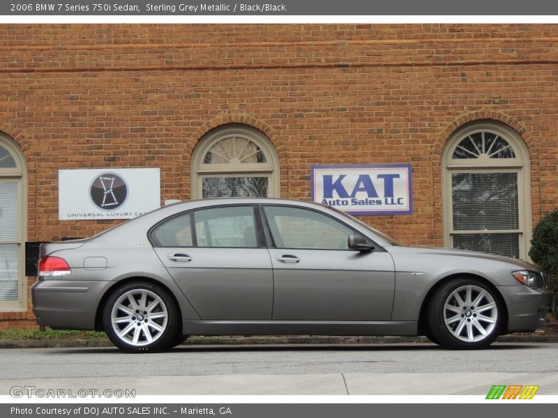 Sterling Grey Metallic / Black/Black 2006 BMW 7 Series 750i Sedan