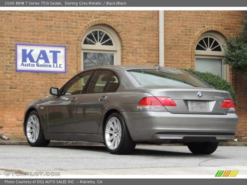 Sterling Grey Metallic / Black/Black 2006 BMW 7 Series 750i Sedan