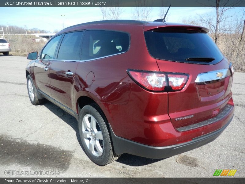 Siren Red Tintcoat / Ebony 2017 Chevrolet Traverse LT