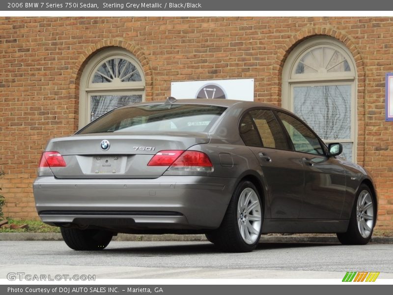 Sterling Grey Metallic / Black/Black 2006 BMW 7 Series 750i Sedan
